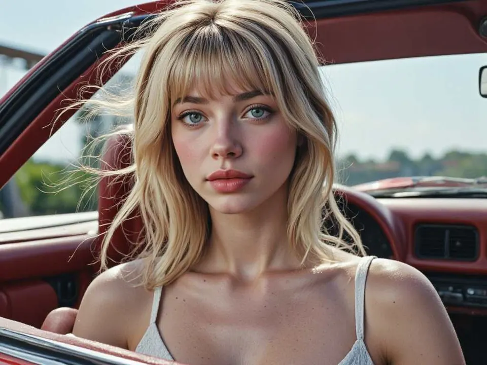 AI blonde girl