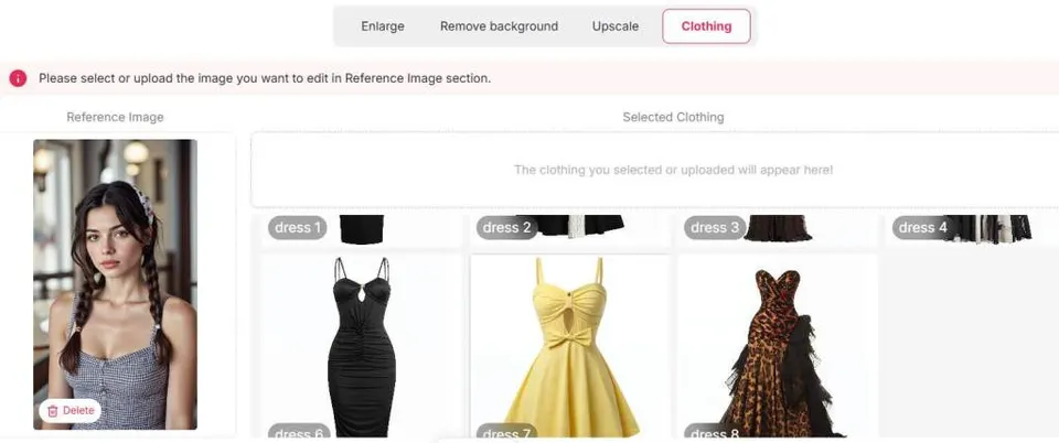 AI clothes changer
