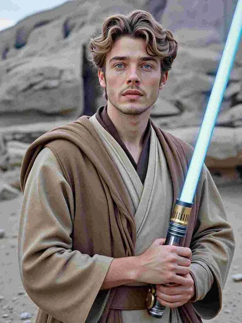 AI cosplay Jedi Knight   