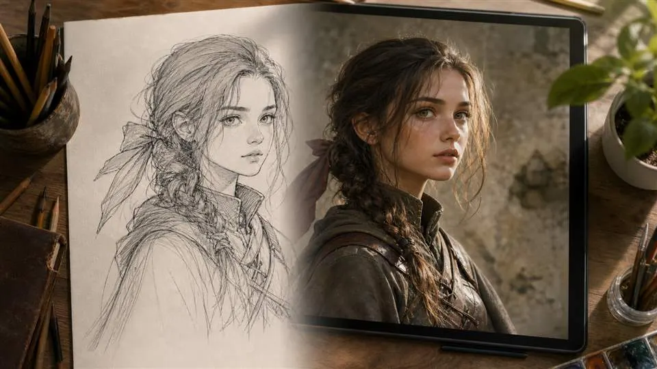 ai drawing to realistic