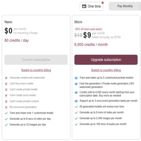 APOB AI paid plan options for higher-volume Kling 2.6 creation