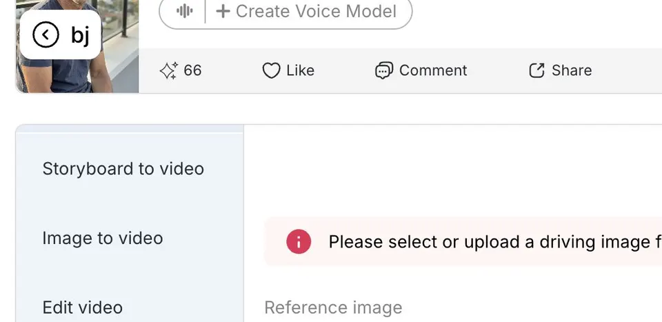APOB AI Talking Video workspace with Talking Avatar selected for a birthday greeting