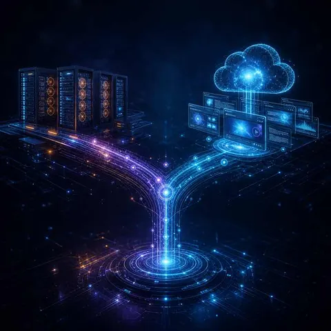 Branching local GPU and cloud AI video workflows