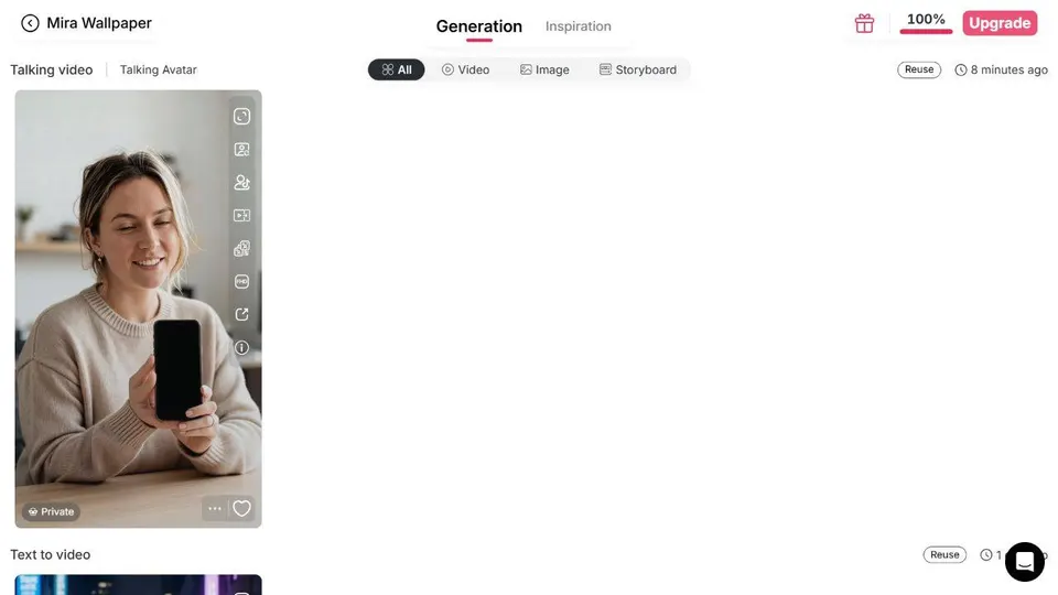 Se completó el boletín de noticias de APOB Talking Avatar en el feed de Generación.