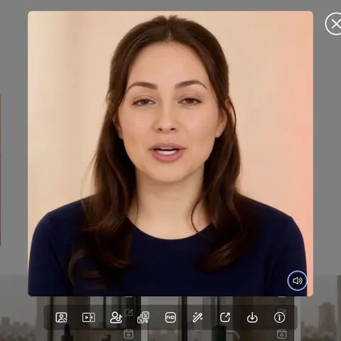 Generated birthday talking-avatar result in the APOB AI content view