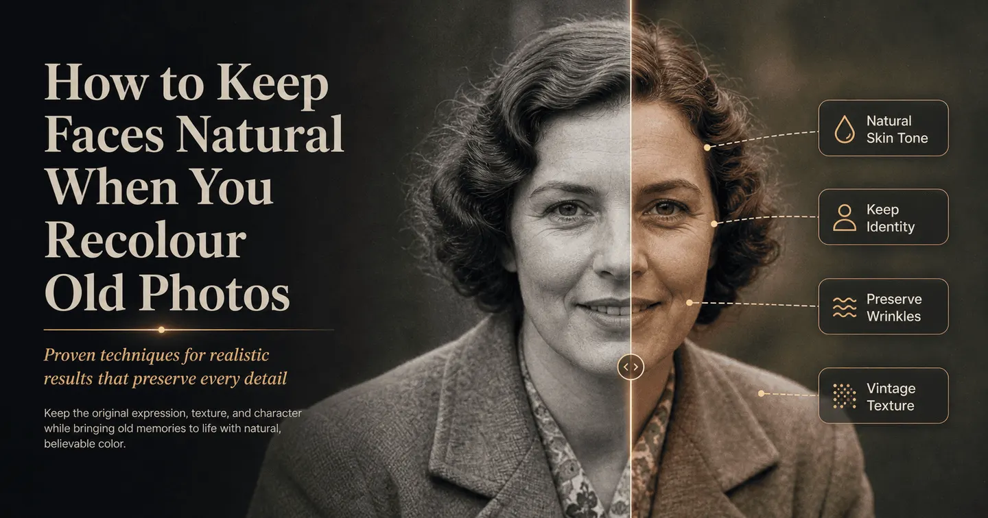 How to Keep Faces Natural When You Recolour Old Photos