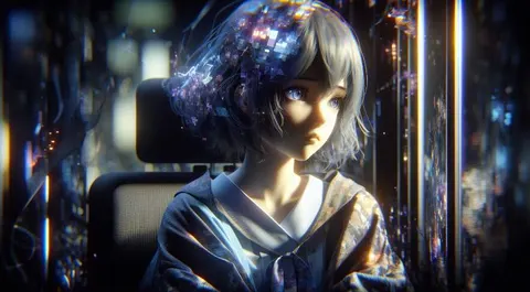 sad anime girl