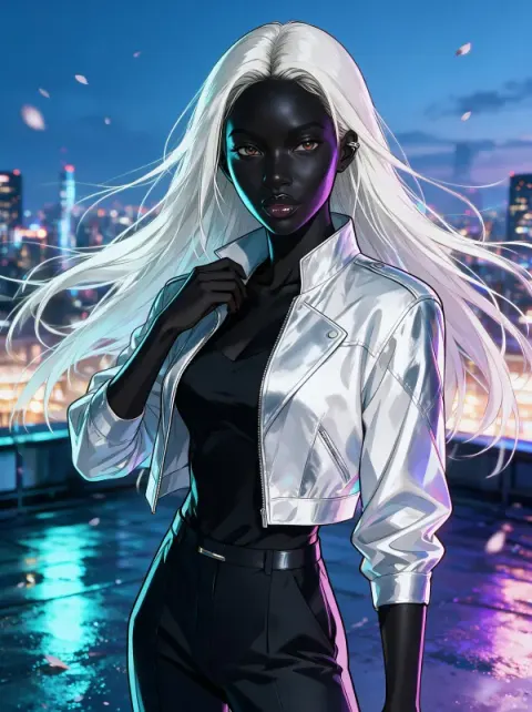 Same AI influencer - anime stylized - created with APOB AI