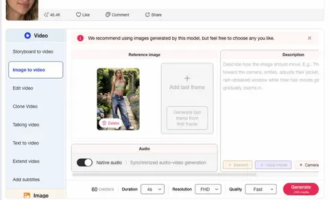 Upload a garden portrait as a MiniMax H3 image-to-video reference in APOB AI