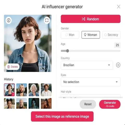 Upload or generation options for creating an anime girl