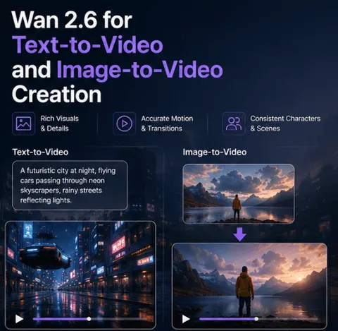 テキストから動画へ、および画像から動画への生成のための Wan 2.6