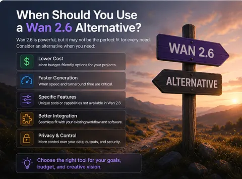 どのような場合にWan 2.6の代替品を使用すべきですか？
