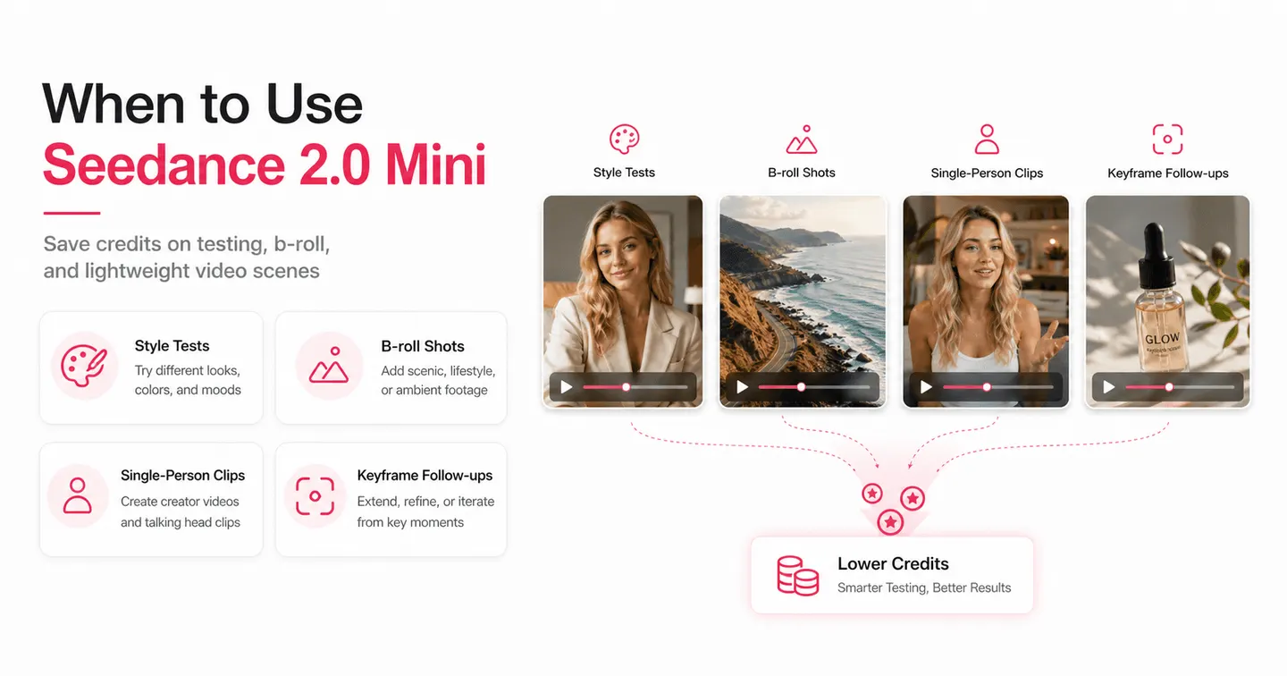 Wann Seedance 2.0 Mini nutzen
