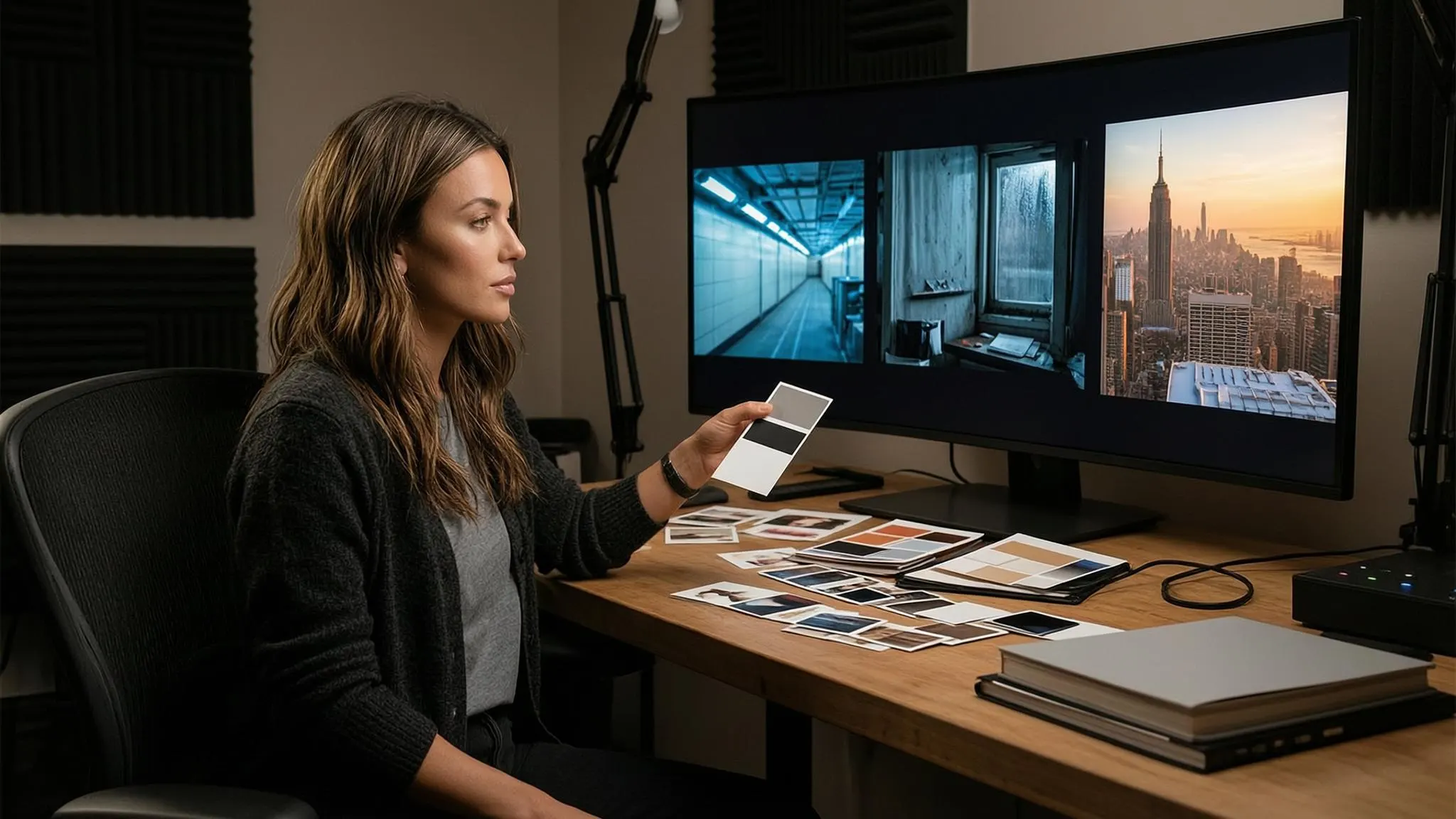 Continuity supervisor comparing three connected scenes for an LTX 2.5 multishot test
